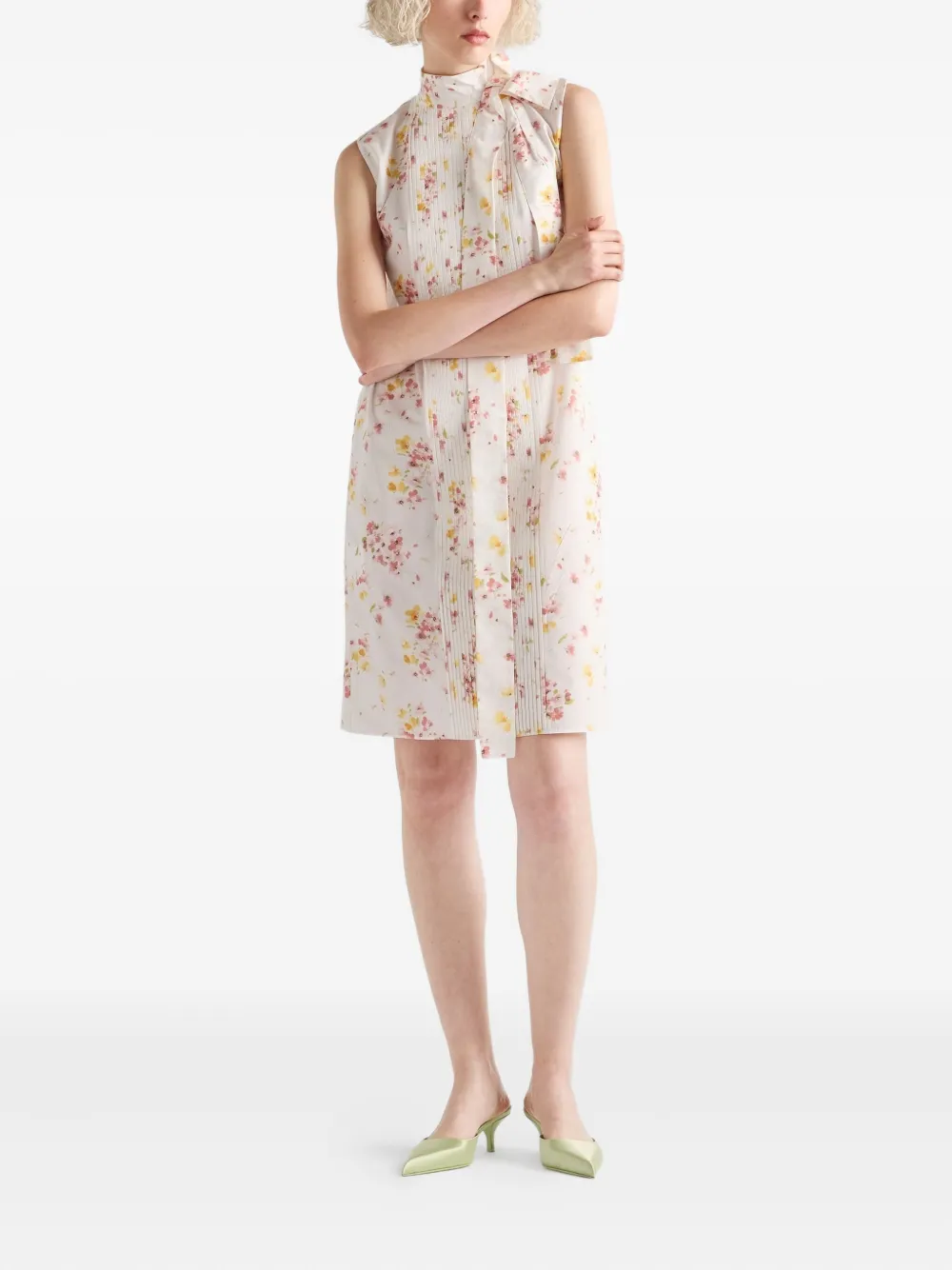 Prada Jurk met bloemenprint Roze