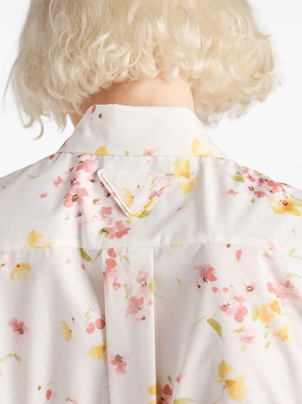 Prada Blouse met bloemenprint Roze