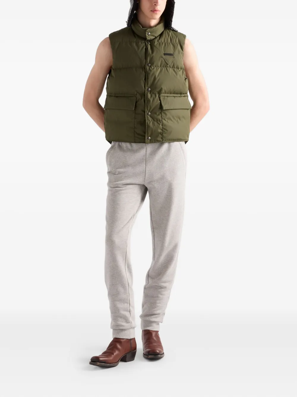 Prada Gewatteerde spencer Groen