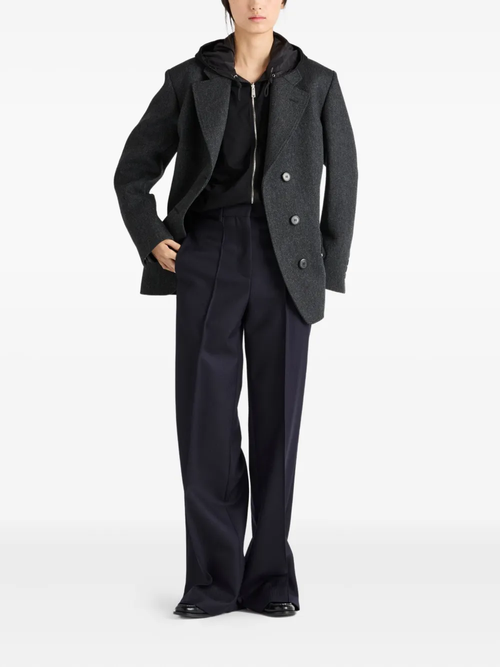 Prada Re-Nylon donsjack Zwart
