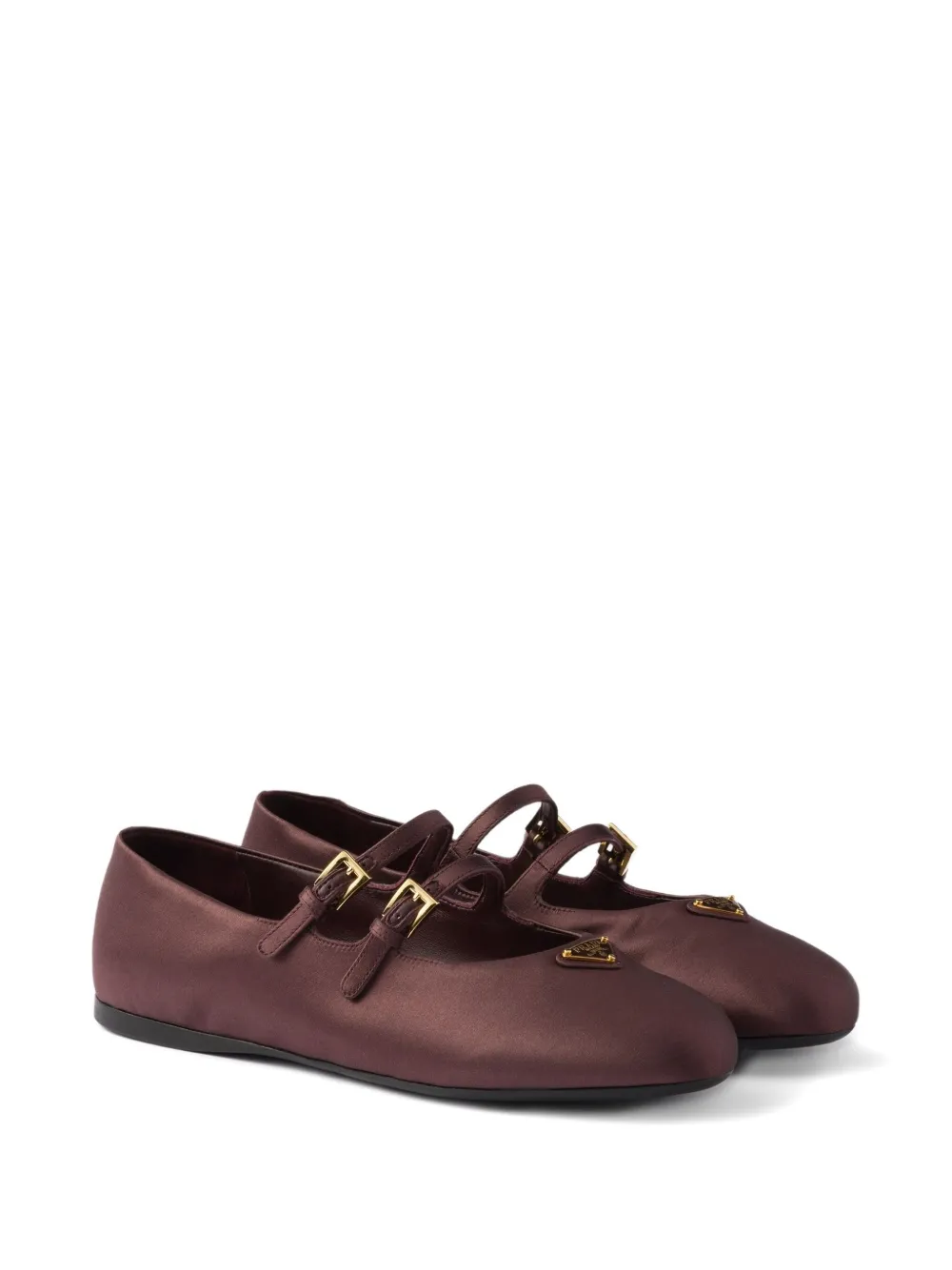 Prada Satijnen ballerina's - Rood