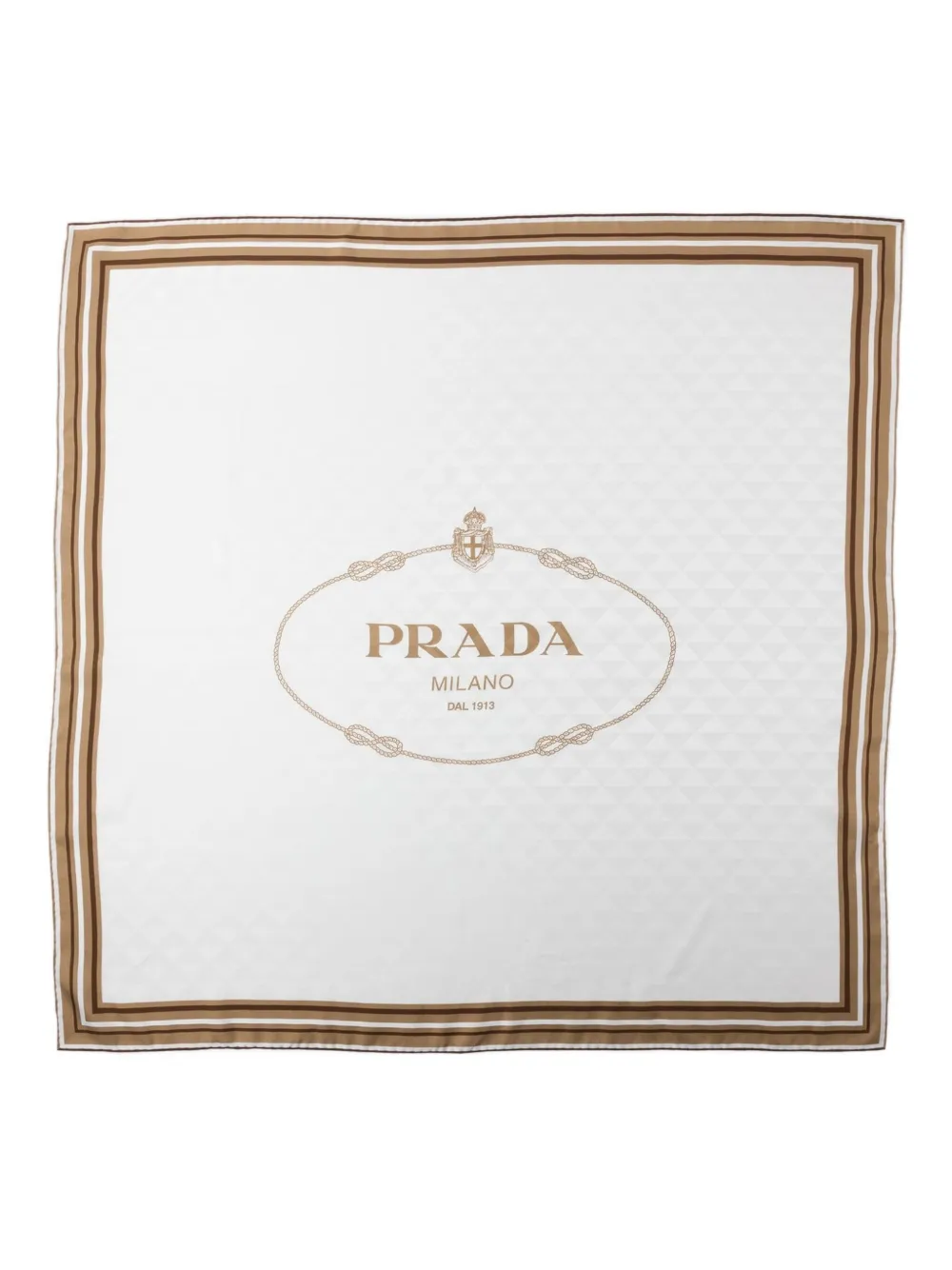 Prada printed silk scarf Beige