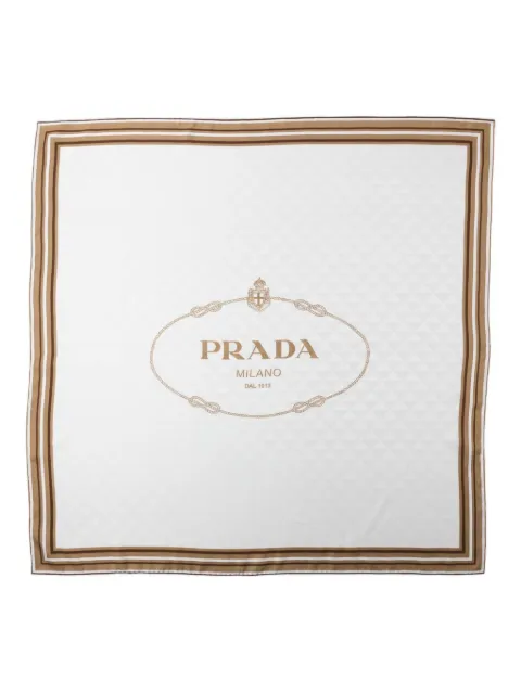 Prada printed silk scarf