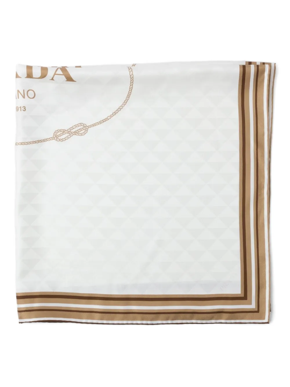 Prada printed silk scarf Beige