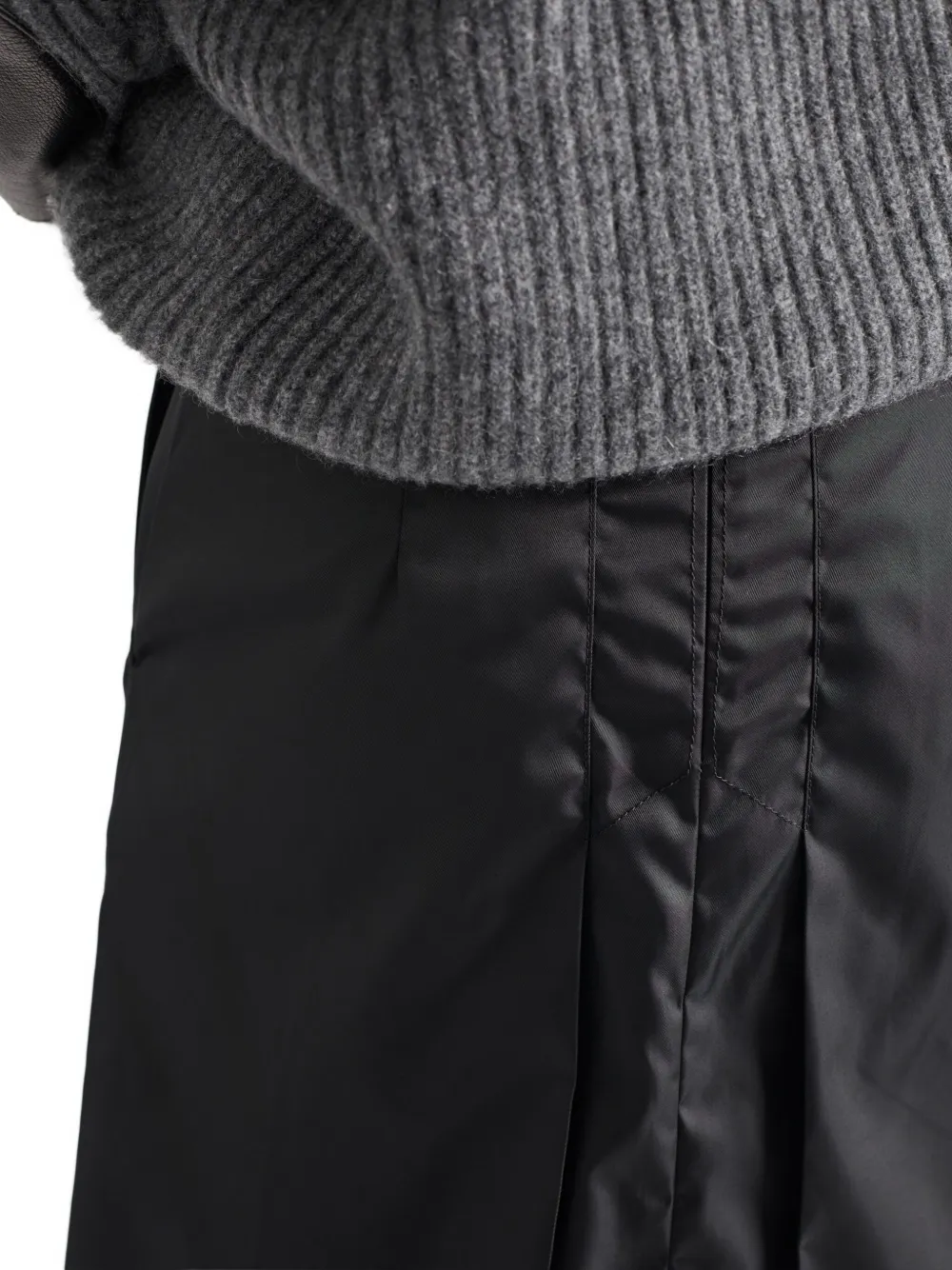 Prada Re-Nylon flared rok Zwart