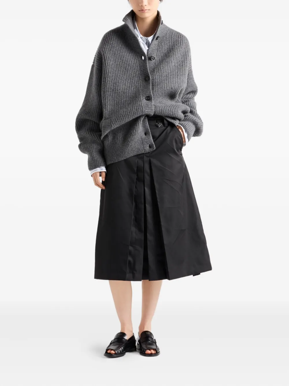 Prada Re-Nylon flared rok Zwart