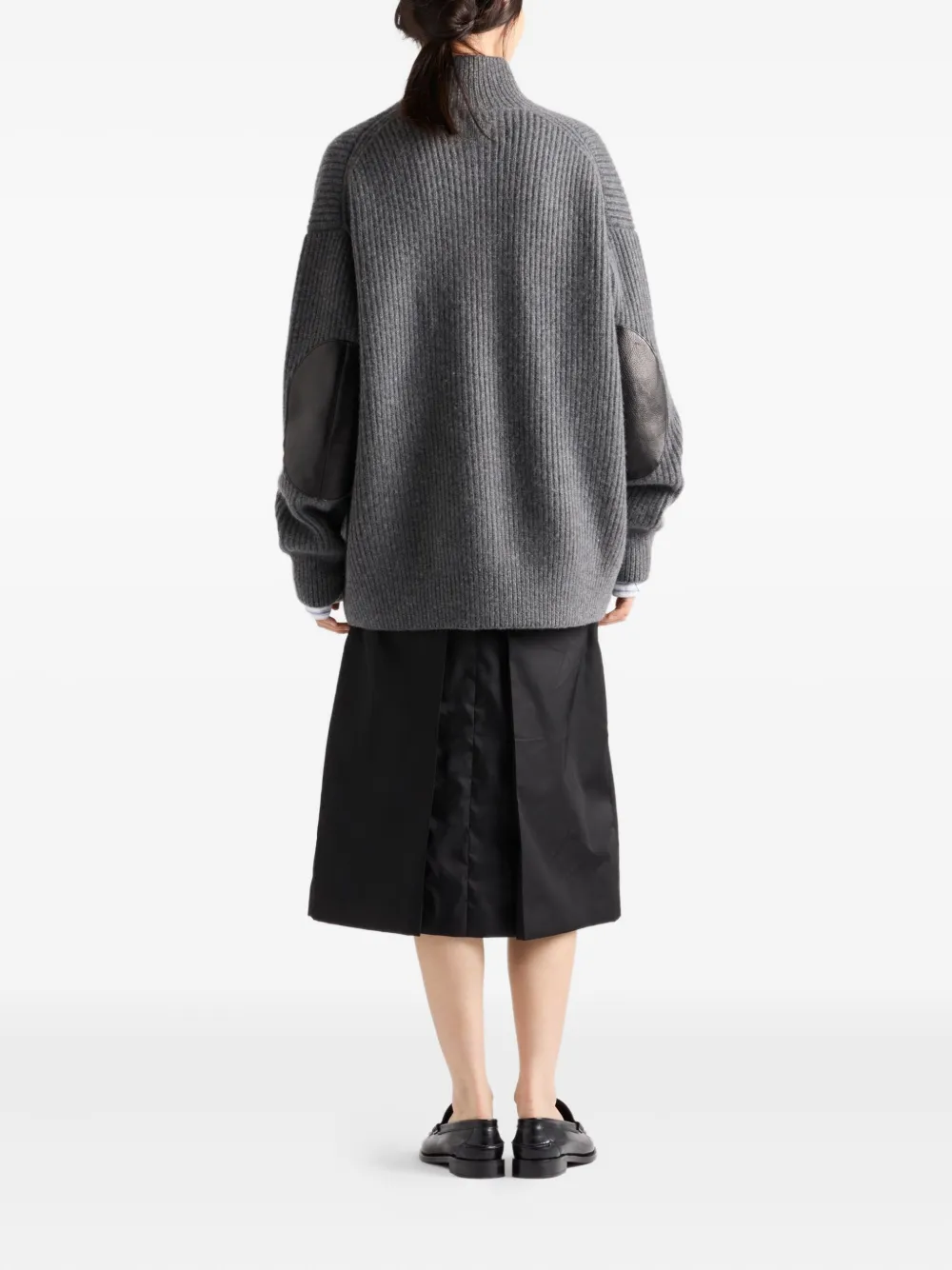 Prada Re-Nylon flared rok Zwart