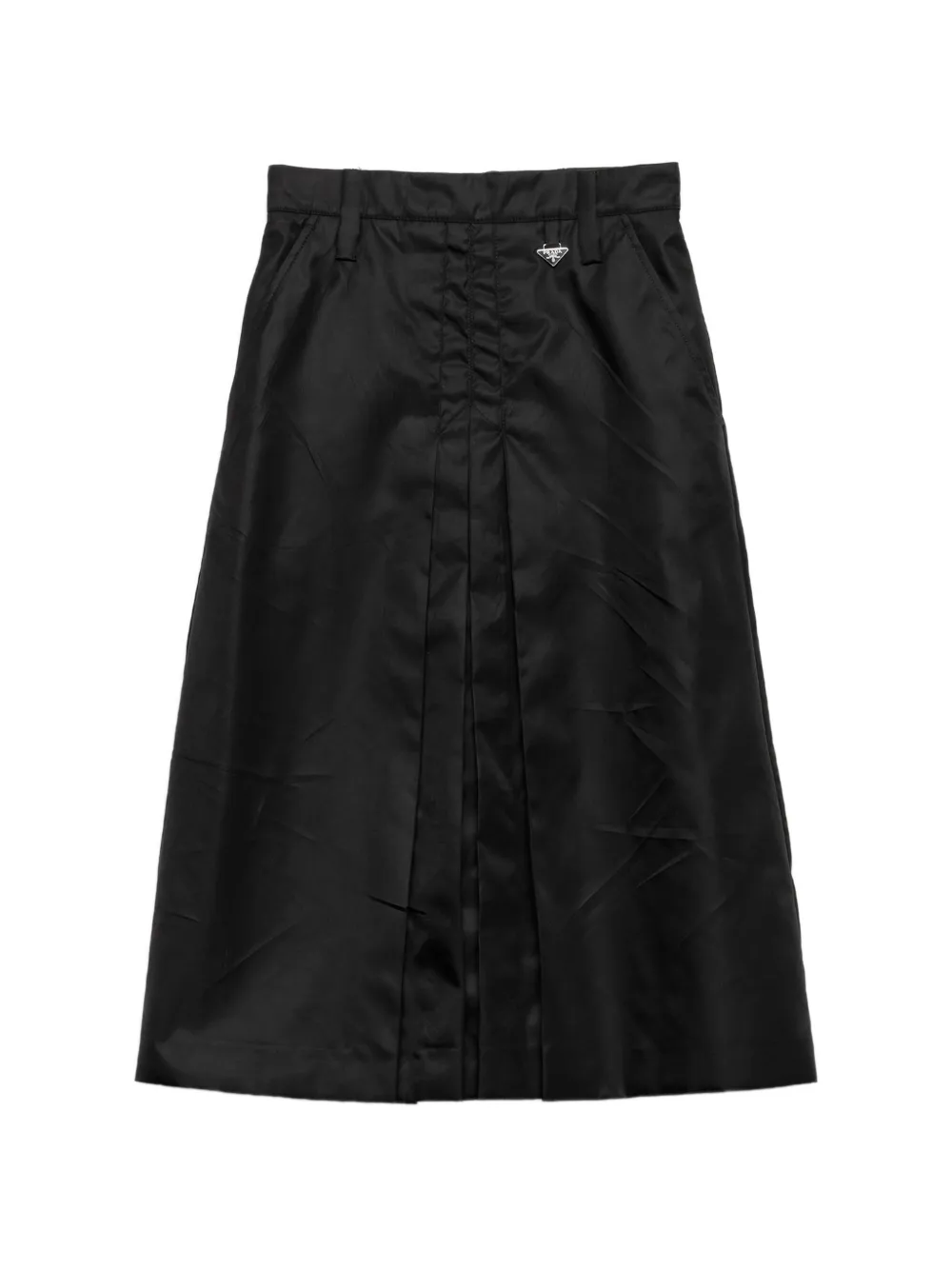 Prada Ausgestellter Rock aus Re-Nylon - Schwarz