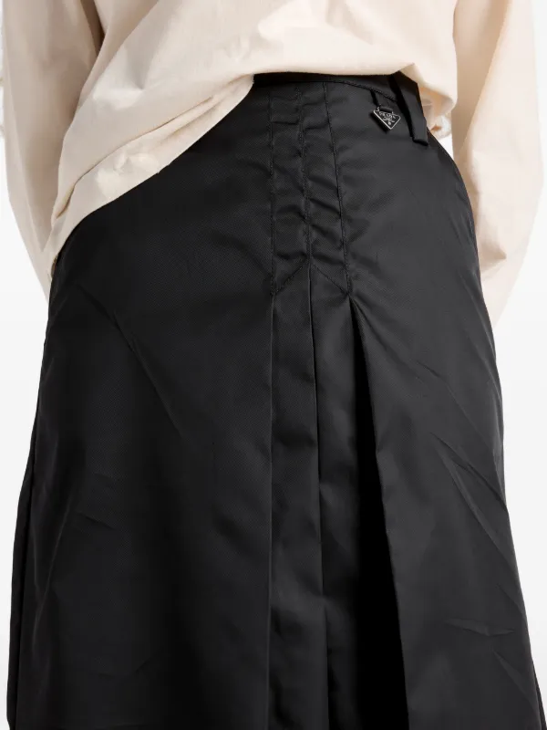 Prada Re-Nylon Flared Skirt | Black | FARFETCH