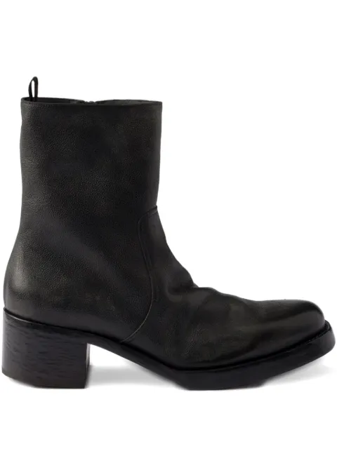Prada botas con tacón cuadrado y cierre