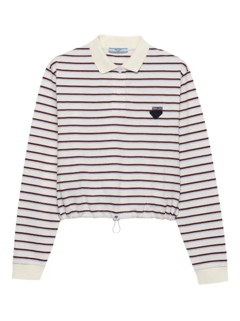 Prada logo-plaque polo shirt