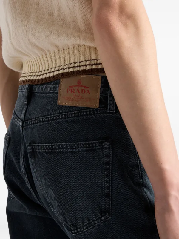 Prada Calça Jeans Reta Com Lavagem | Cinza | FARFETCH BR