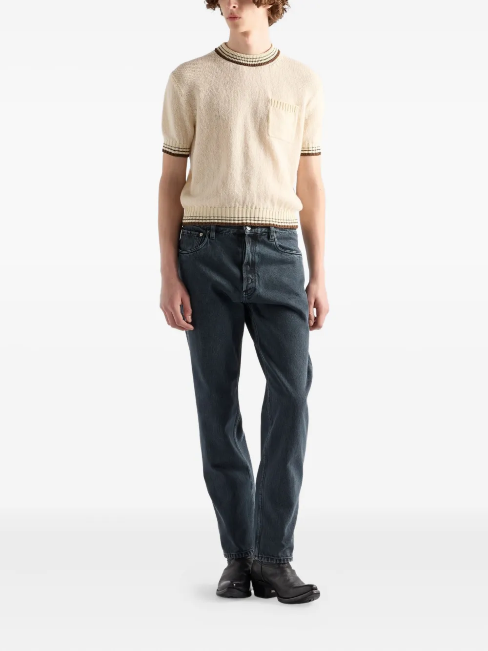 Prada Jeans met geverfd effect - Zwart