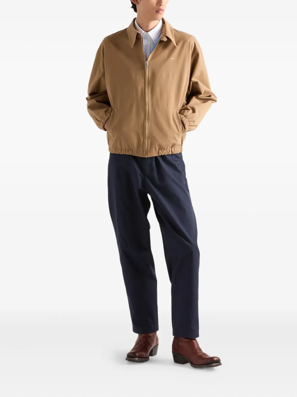 Prada embroidered-logo jacket | Military Jackets | Image 2