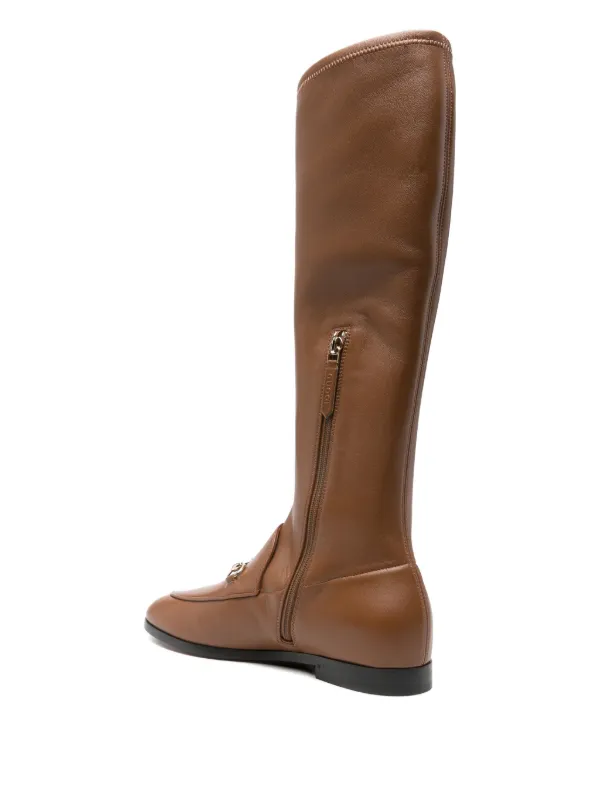 Gucci Jordaan knee-high Boots | Brown | FARFETCH