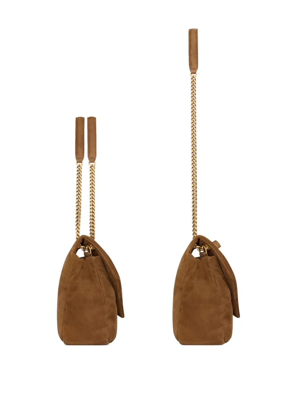 Saint Laurent Schoudertas met kettingband Bruin