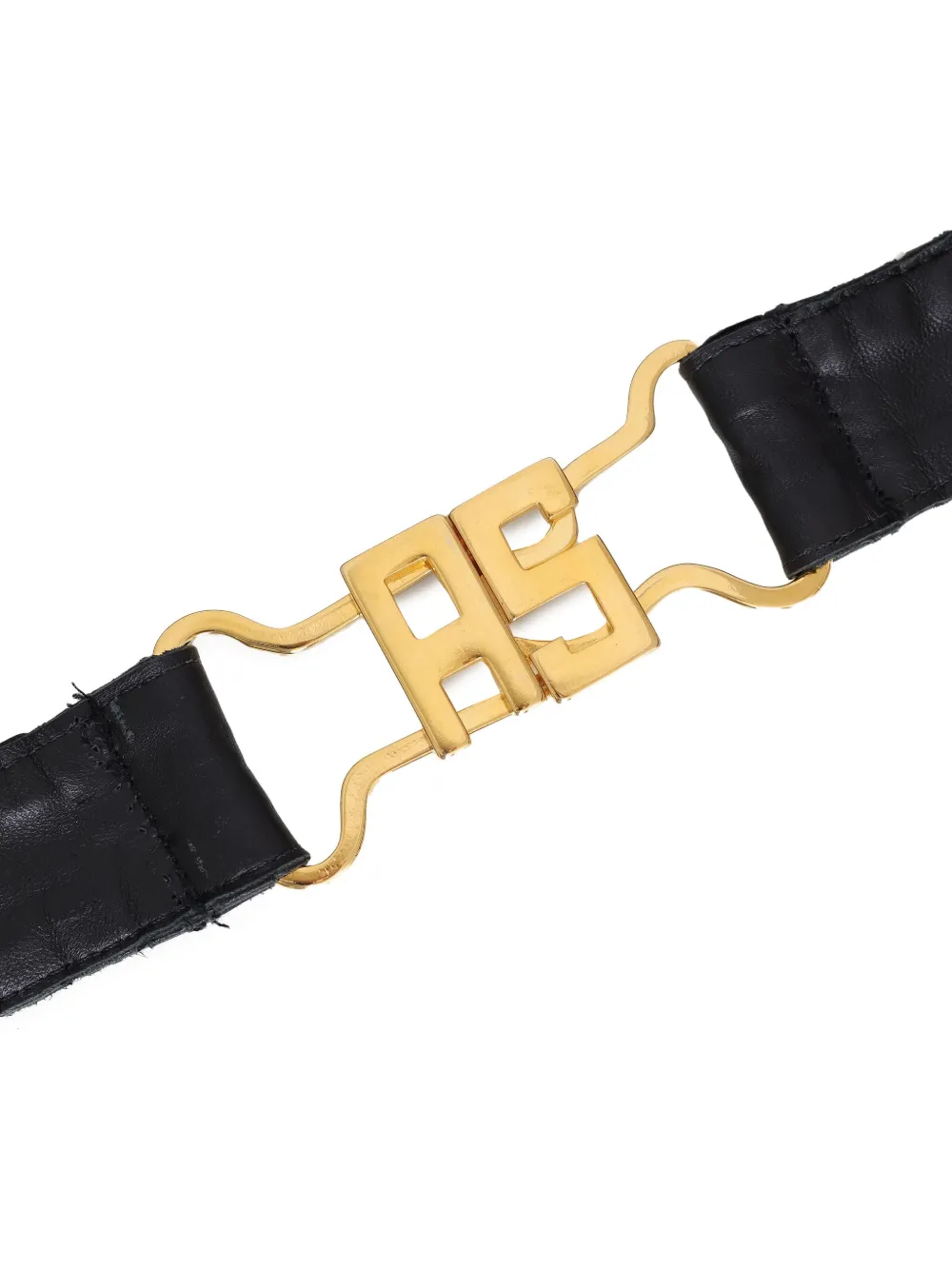 Amir Slama logo-plaque leather belt | Black | Image 1