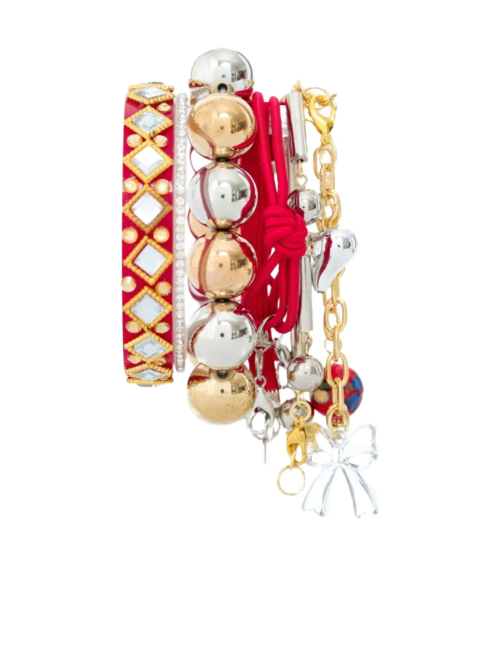 beaded bow-embellished bracelet