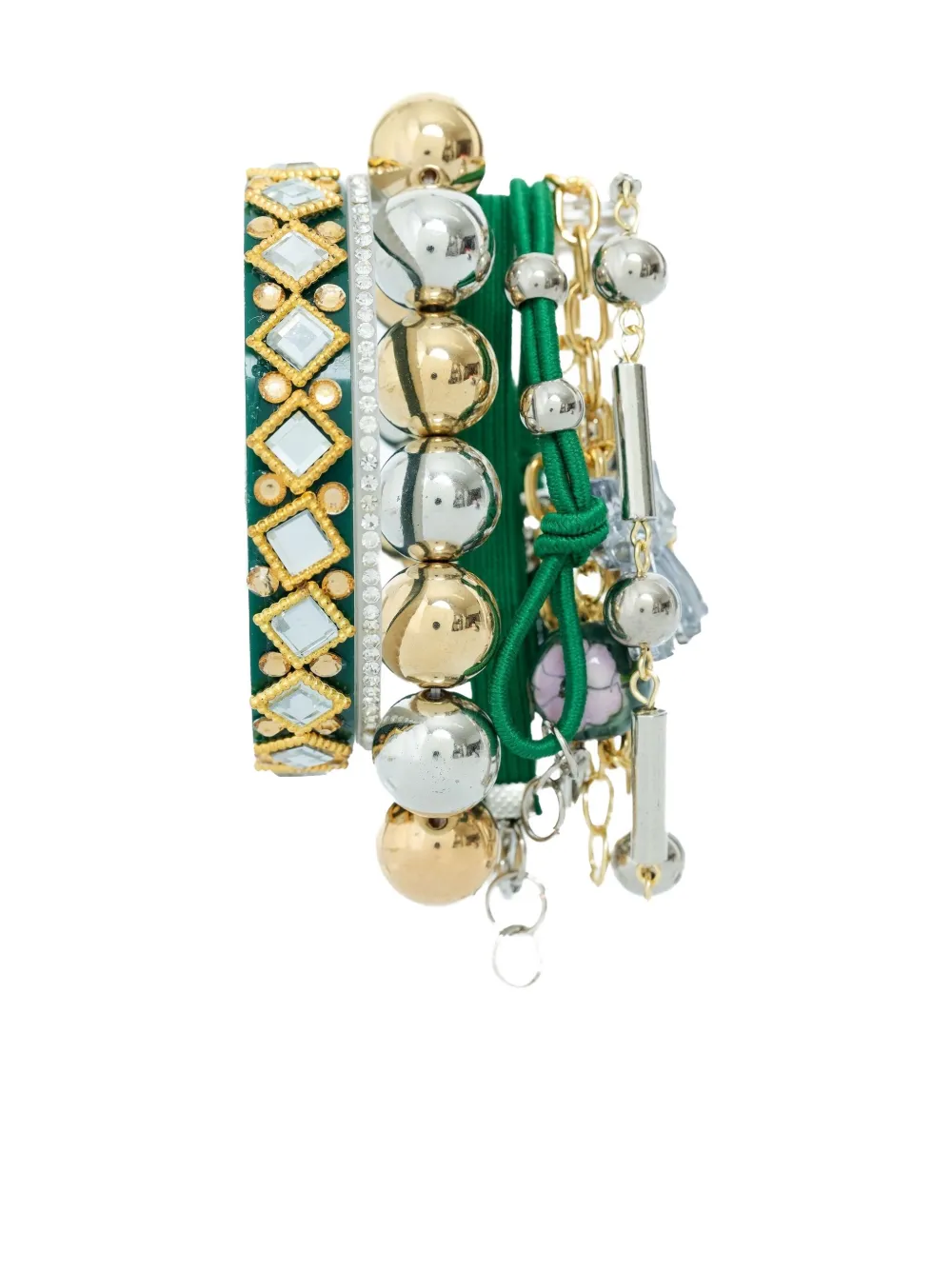 beaded crystal-embellished bracelet