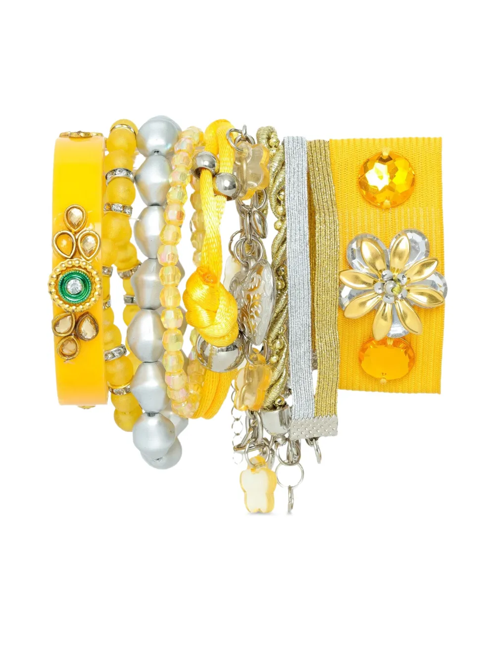 beaded flower bracelet
