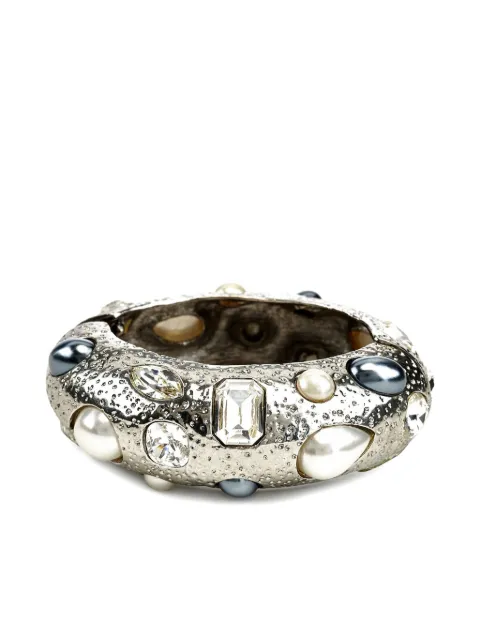 Kenneth Jay Lane pearl-embellished bangle bracelet