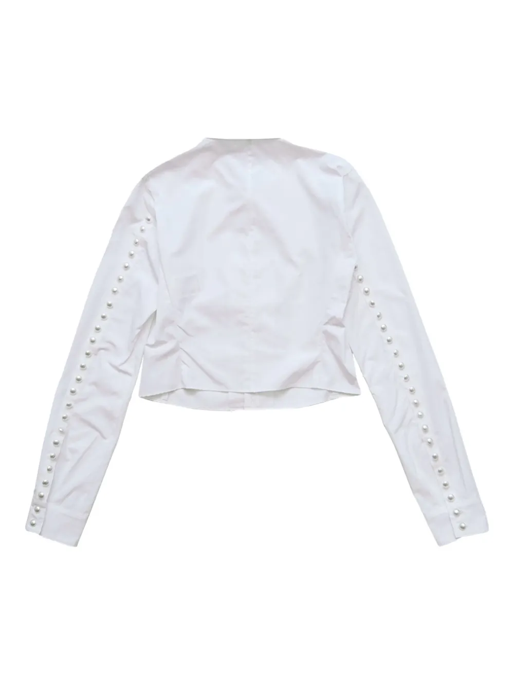 Ambush Fitted Pearl Button Shirt White In White