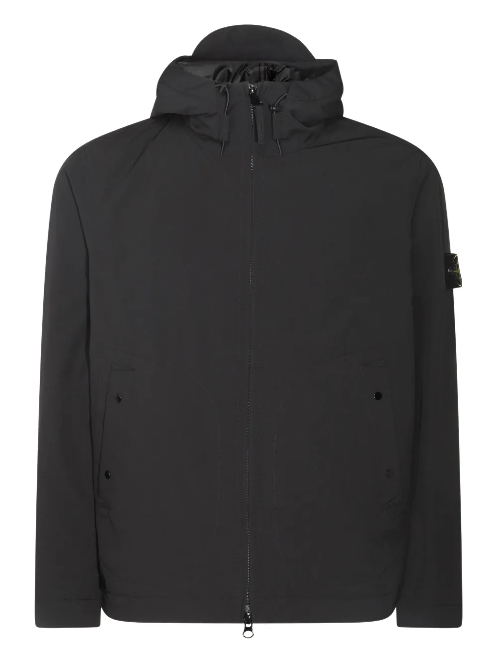 Stone Island soft-shell hooded jacket Zwart
