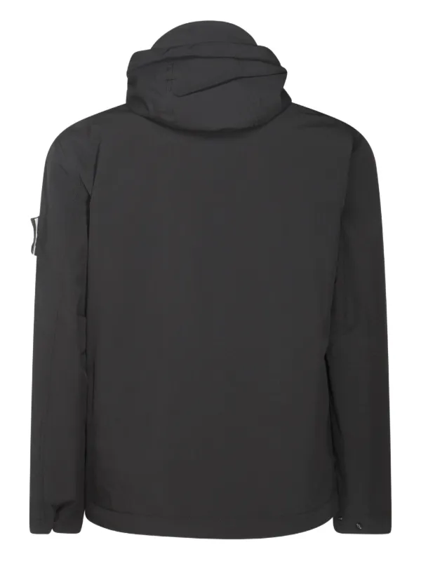Stone Island soft-shell Hooded Jacket Black FARFETCH IN