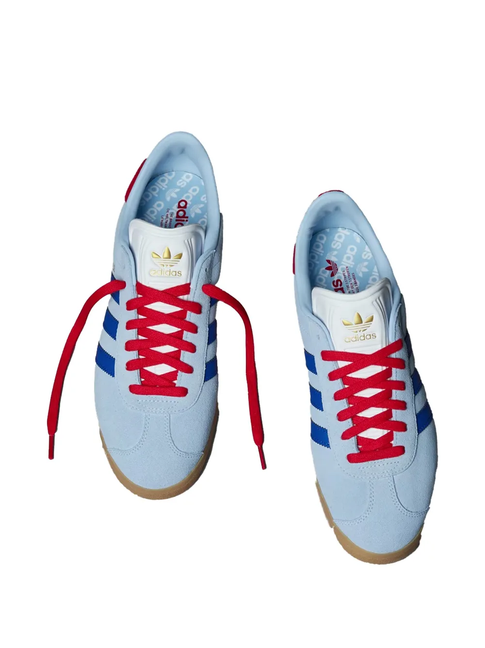 adidas Gazelle "Clear Sky" spikeless golf cleats Blue