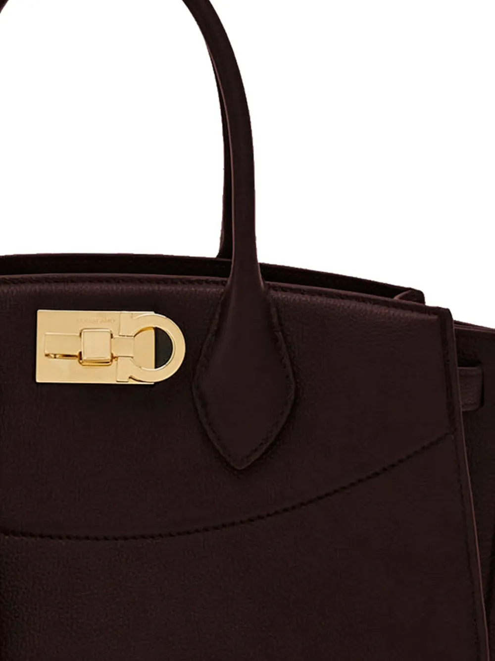 Ferragamo Gancini shopper met gesp Bruin