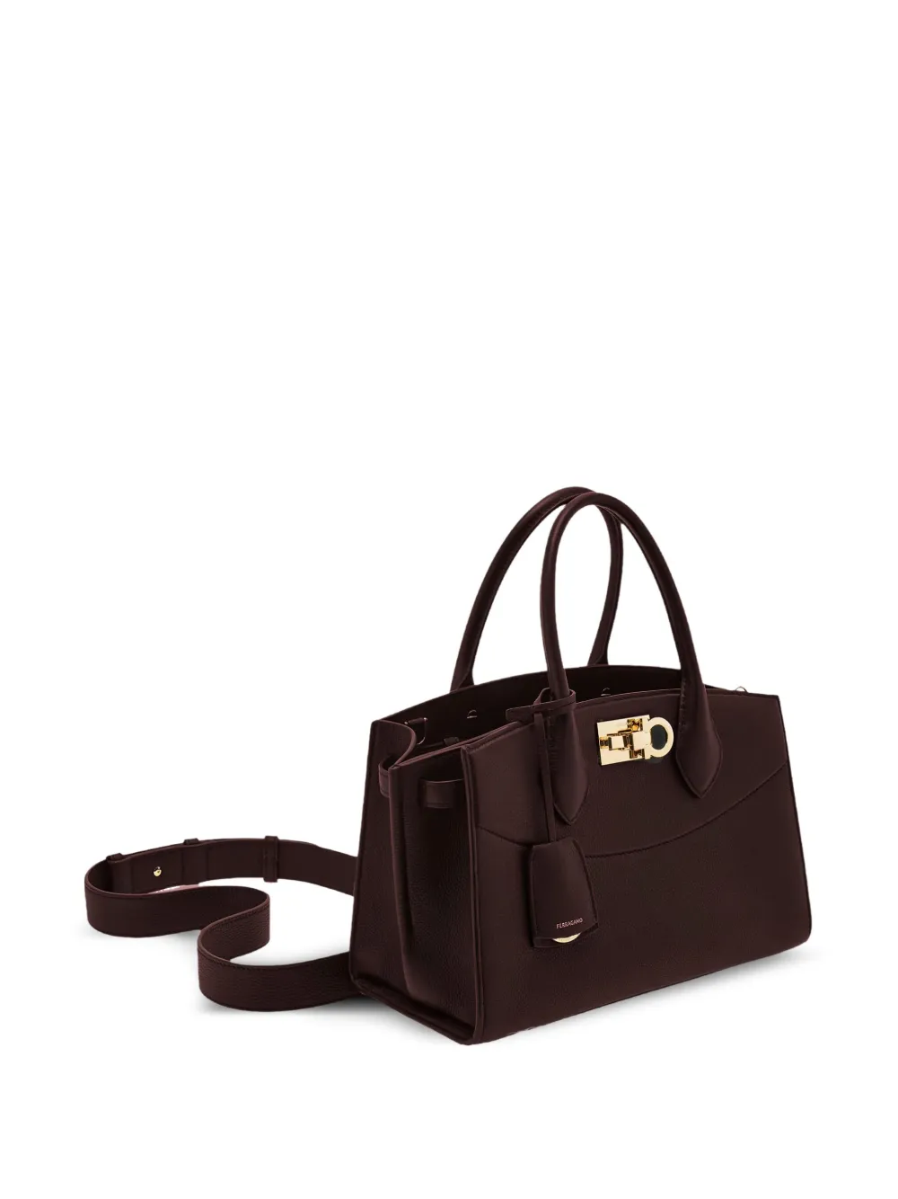 Ferragamo Gancini shopper met gesp Bruin