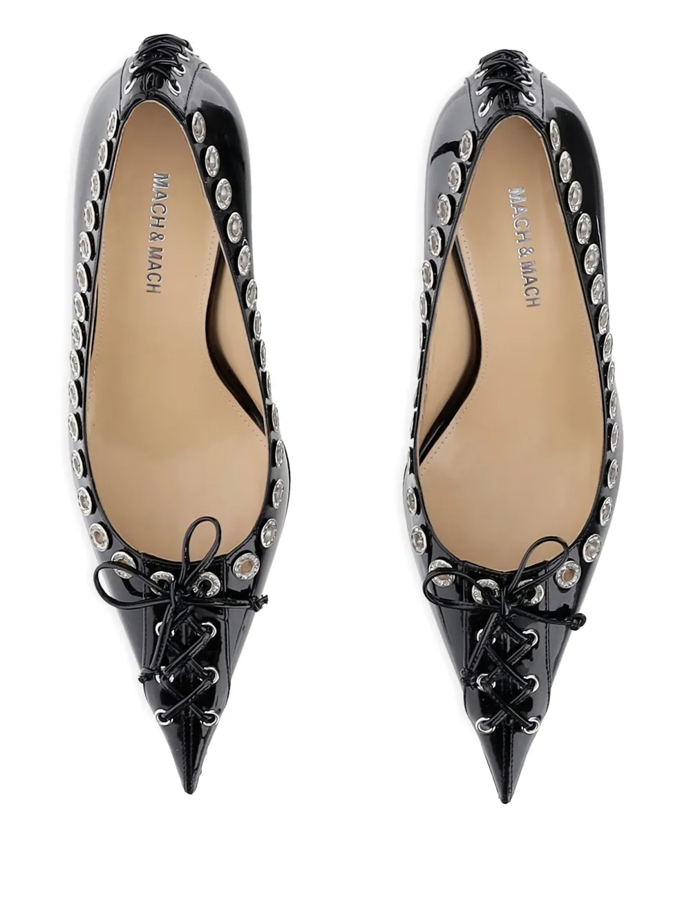 MACH & MACH eyelet-lace pumps Zwart