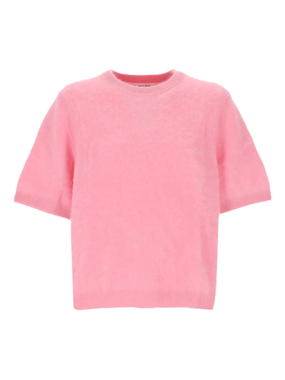 brushed short-sleeve top