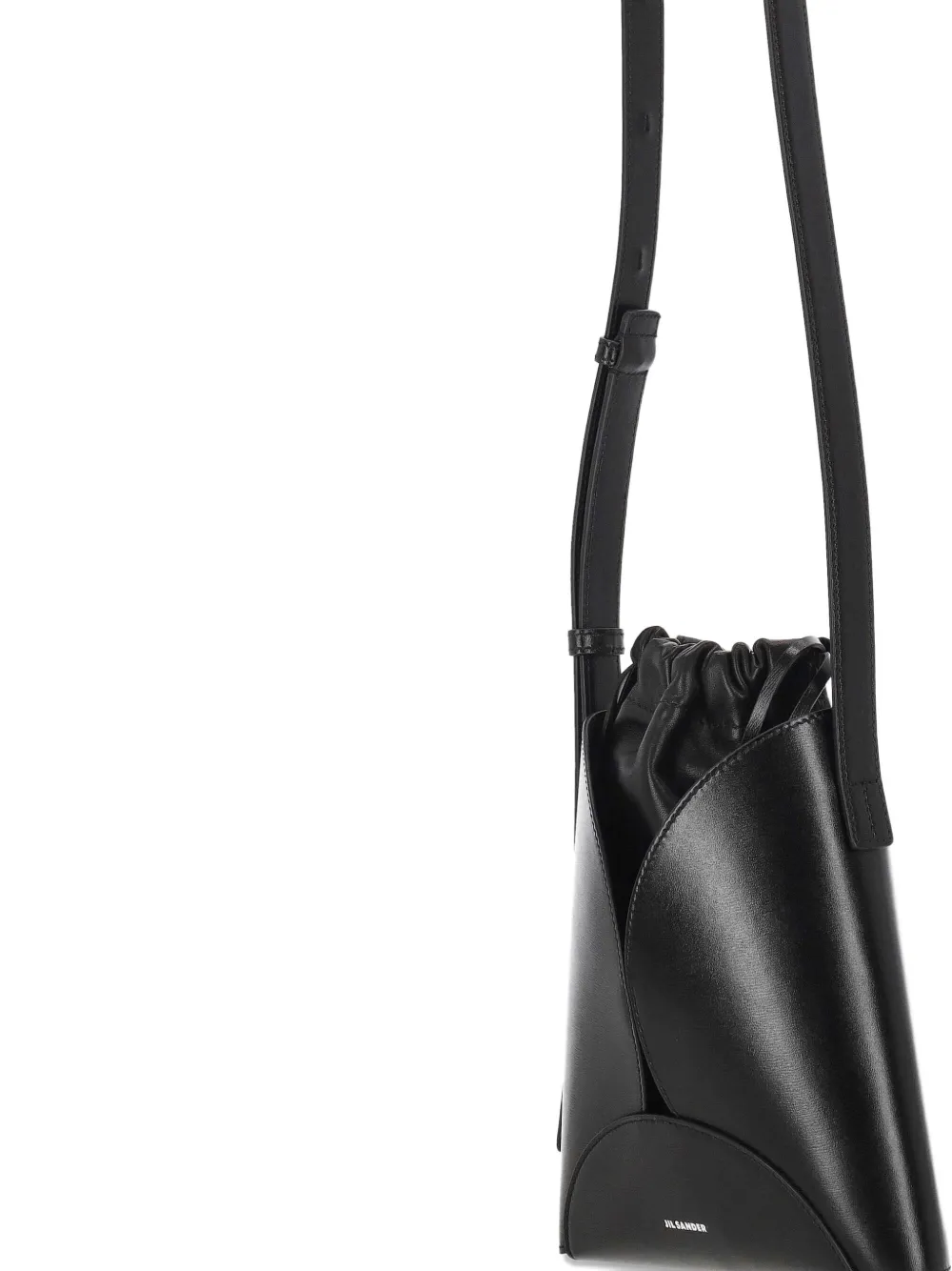 Jil Sander The Curve kleine crossbodytas Zwart