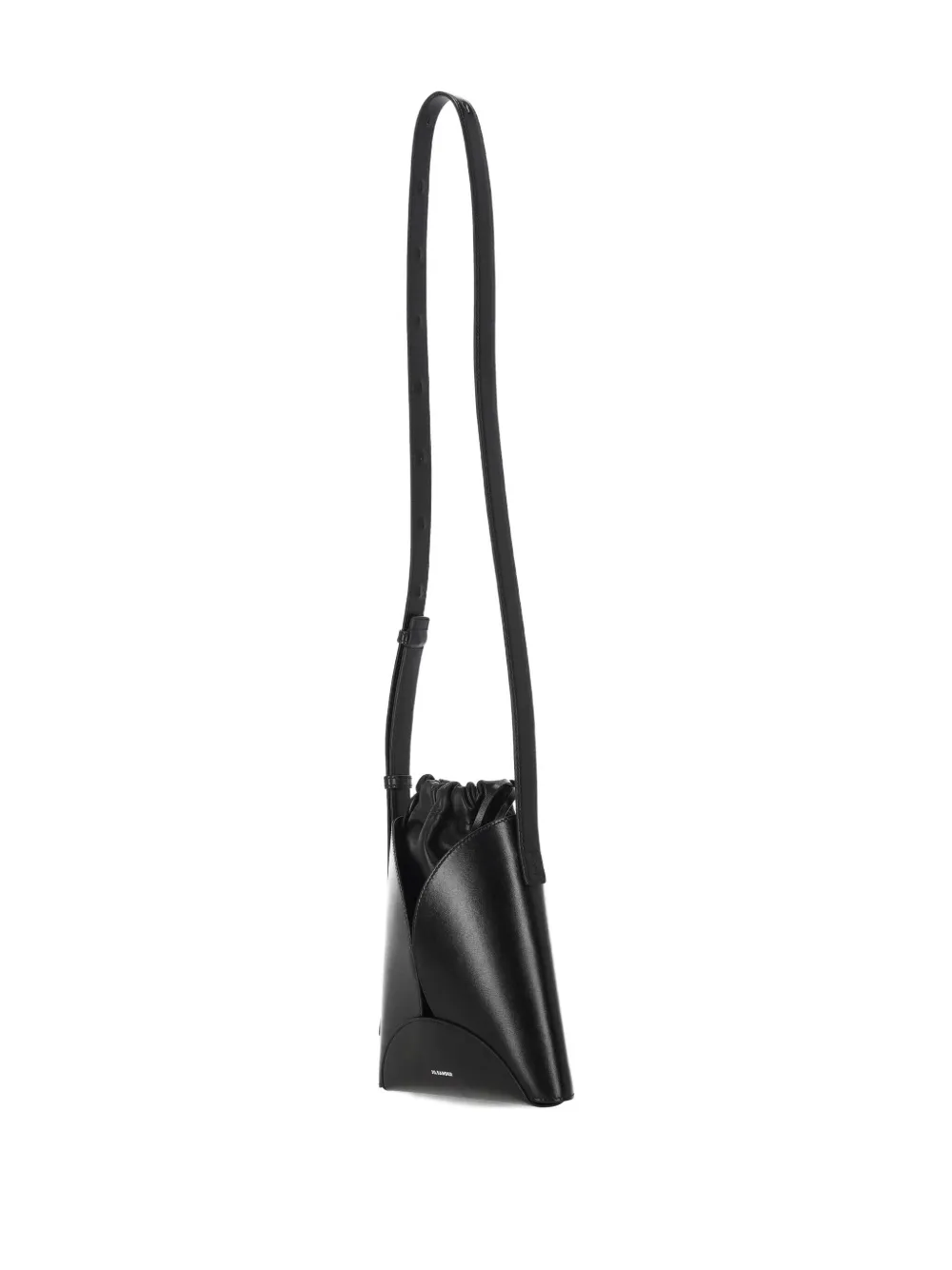 Jil Sander The Curve kleine crossbodytas Zwart