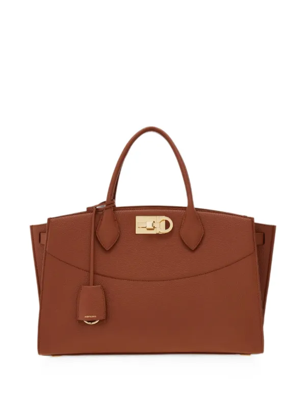 Ferragamo New Ferragamo Studio Soft Bag (L) in Brown