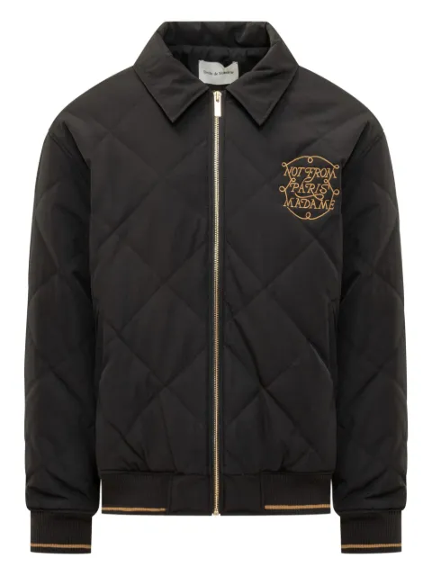 Drôle De Monsieur quilted slogan jacket