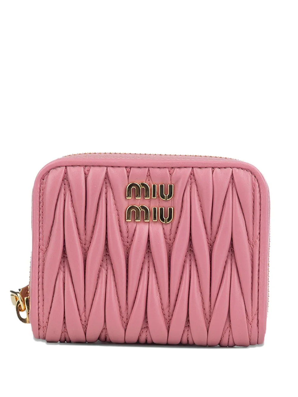 Miu Miu matelassé zip-around wallet | Pink | Image 1