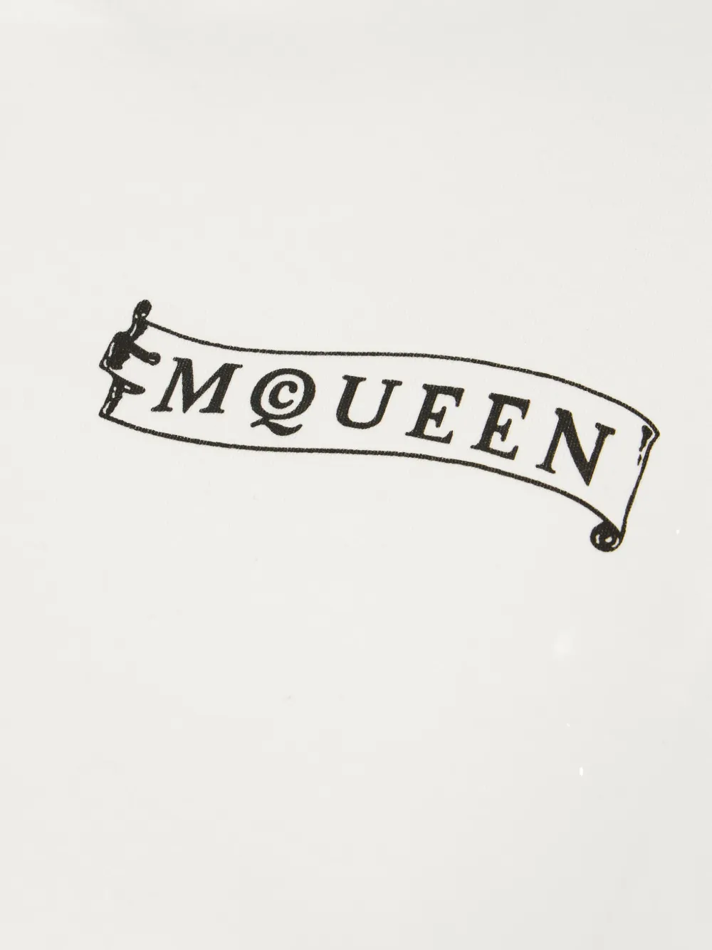 Alexander McQueen Banner T-shirt met logoprint Wit