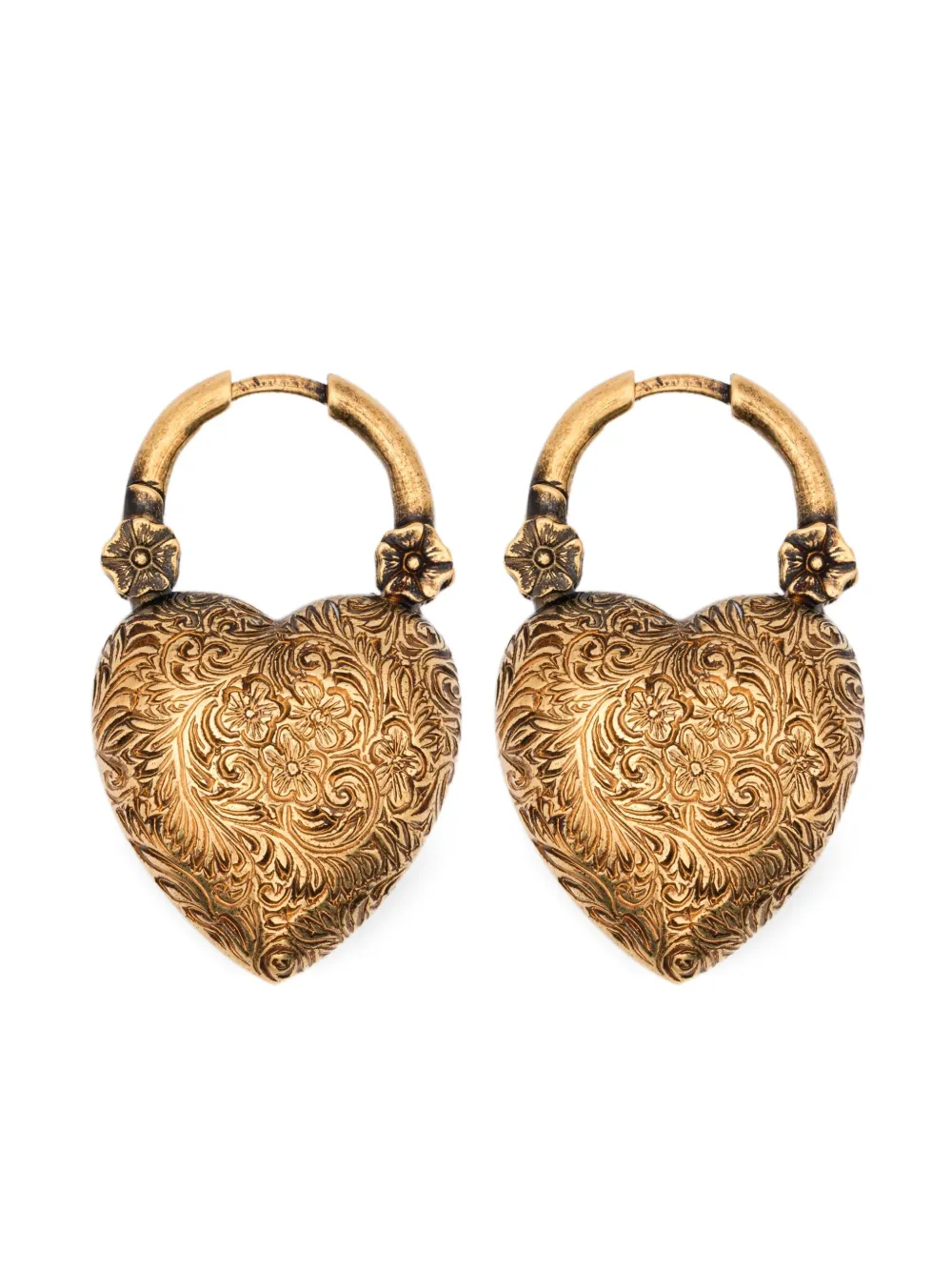 Chloé Heart-shaped Drop Earrings In Gold