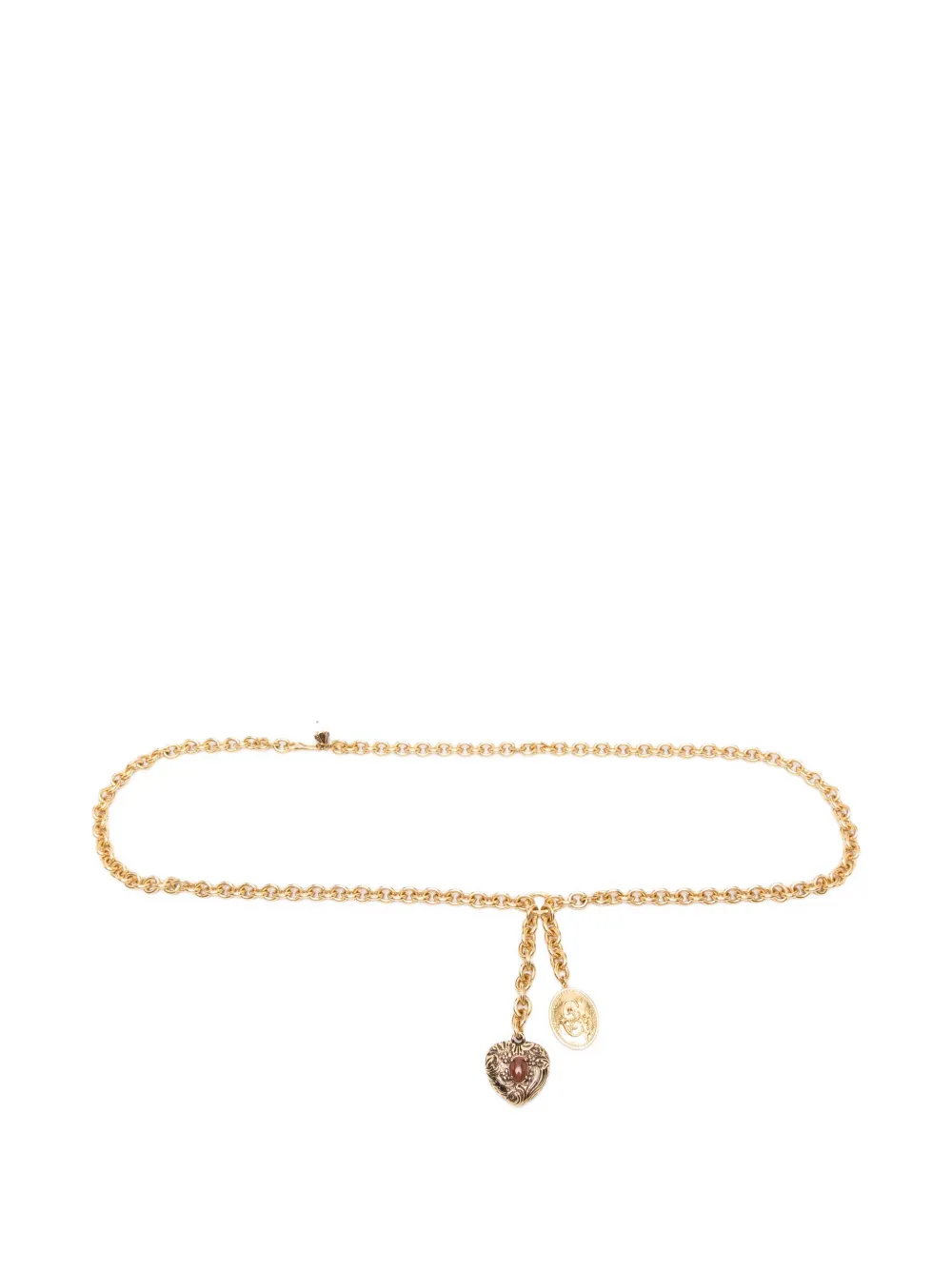 Chloé Gold Heart-charm Chain Belt In Gold