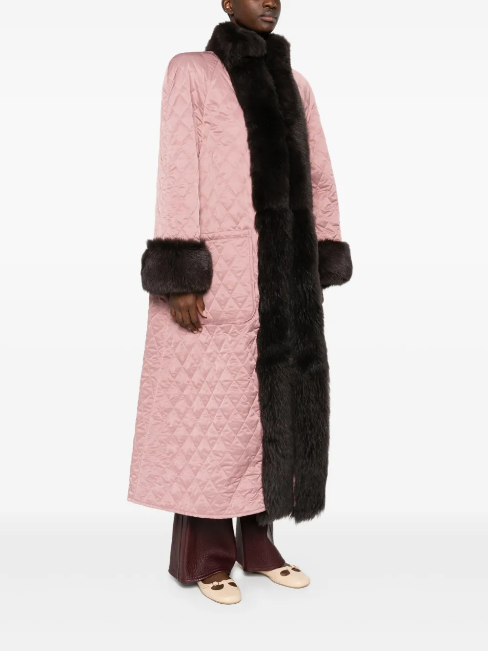 Chloé Lammy coat Roze