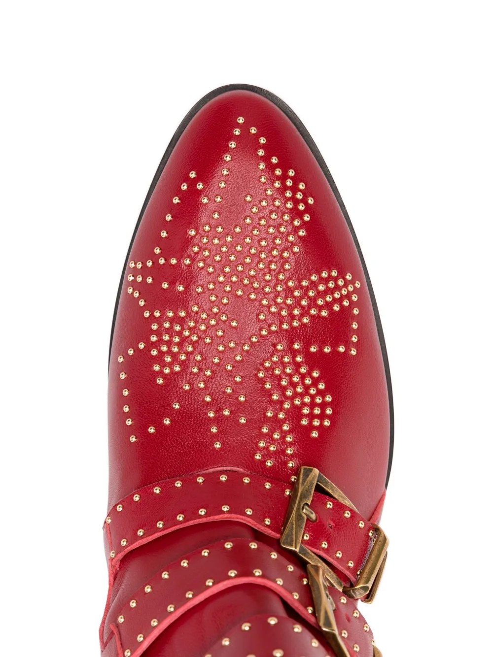Chloé 40mm Susanna studded buckle boots Rood
