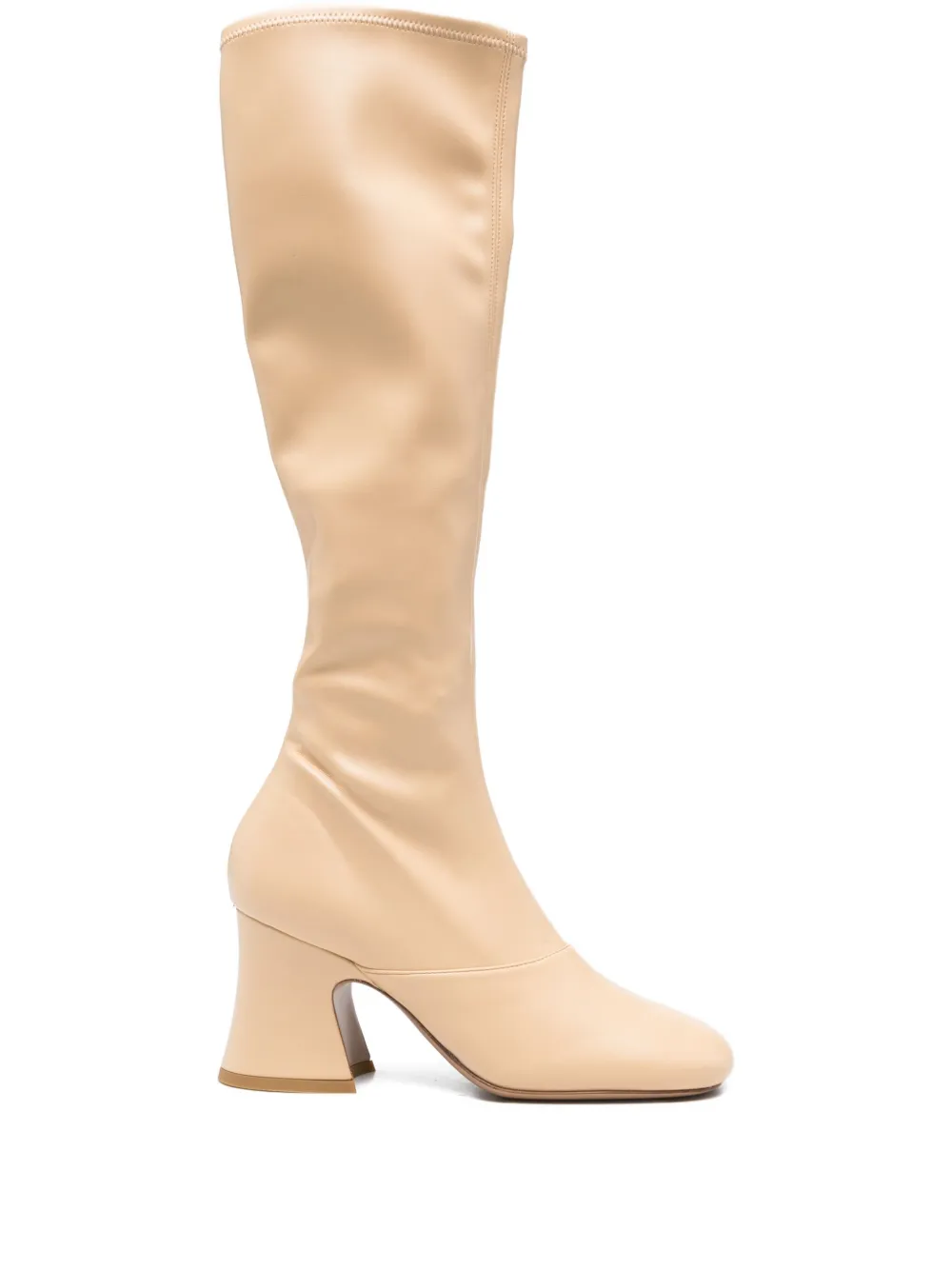 Chloé Knee-high Block-heel Boots In Nude