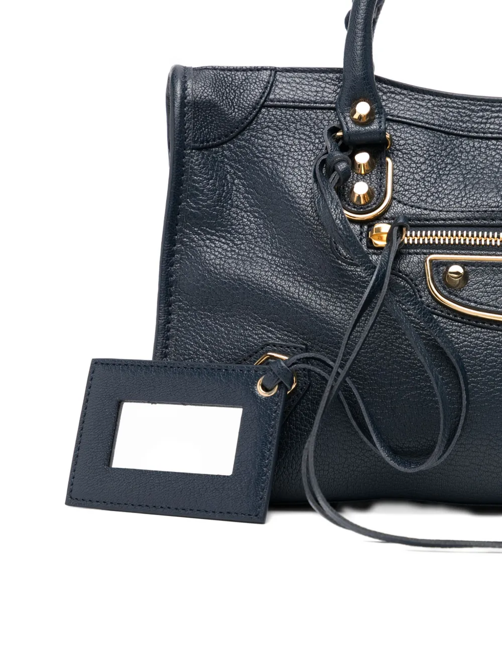 Balenciaga Pre-Owned 2024 leren tas met metallic rand Blauw