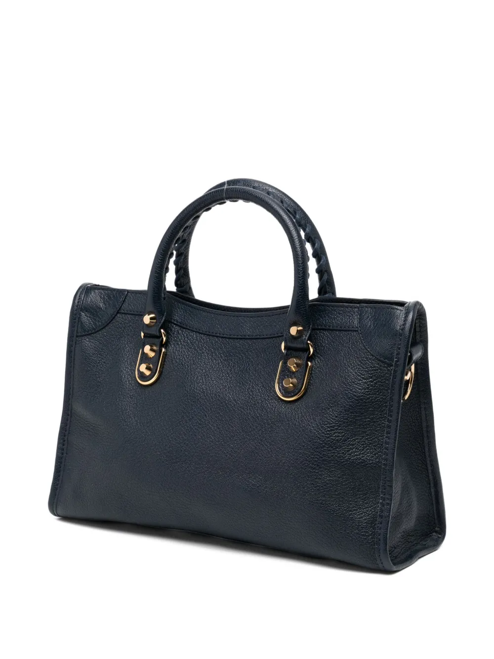 Balenciaga Pre-Owned 2024 leren tas met metallic rand Blauw