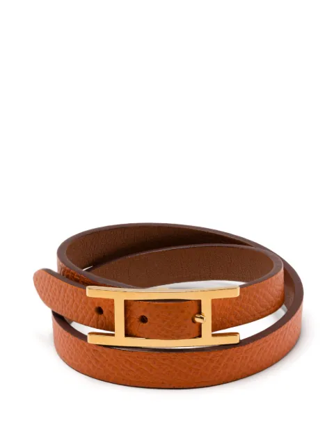 Hermès Pre-Owned 2005 Leather Behapi Double Tour bracelet