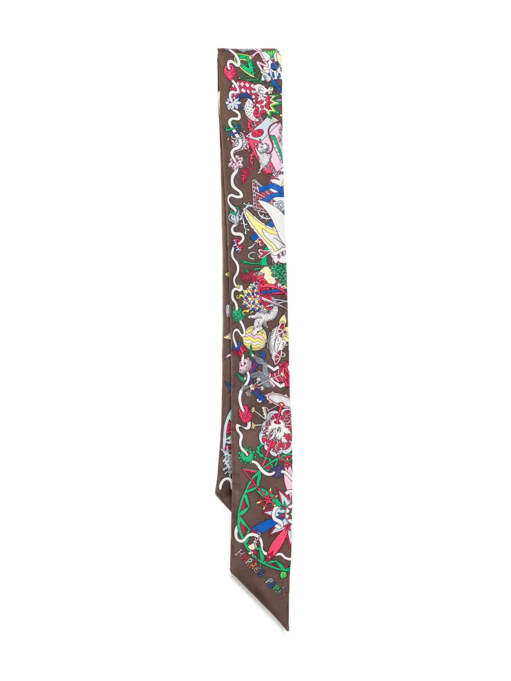 Hermès Pre-Owned Sjaal met print Bruin