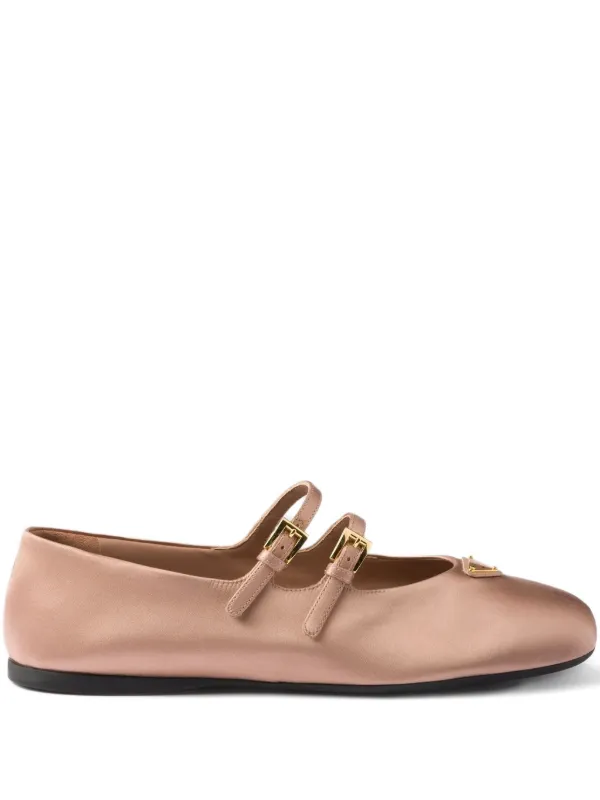 Prada Satin Ballet Flats | Pink | FARFETCH