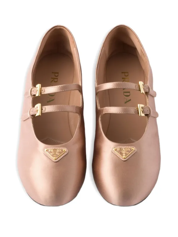Prada Satin Ballet Flats | Pink | FARFETCH